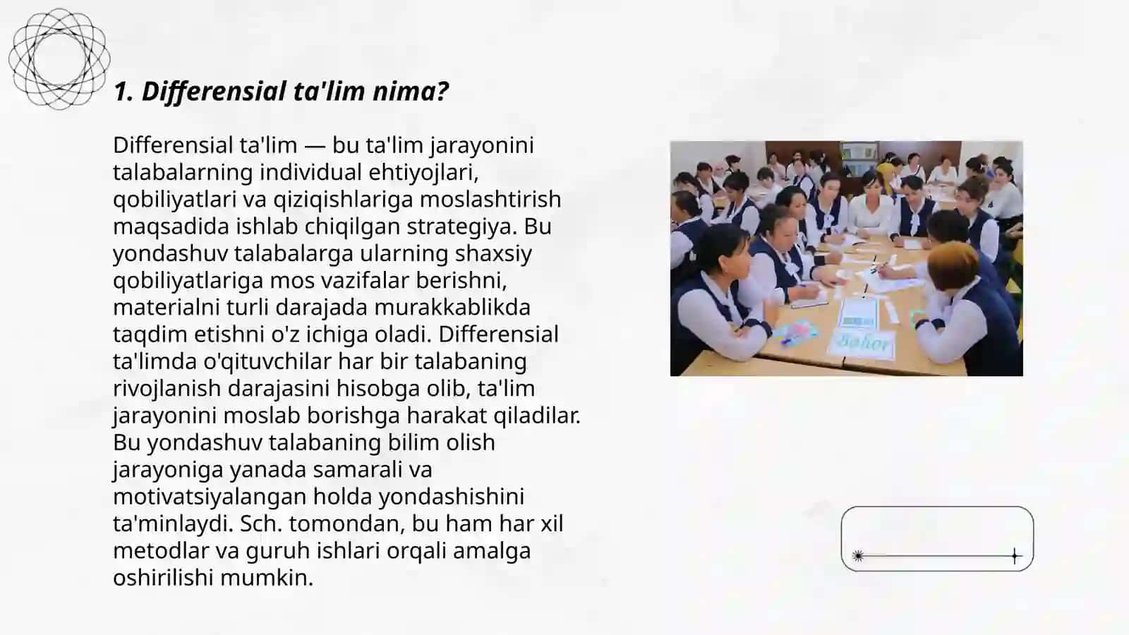 Iqtidorli yoshlar talimi differensial talimning asosiy yo'nalishi sifatida 3