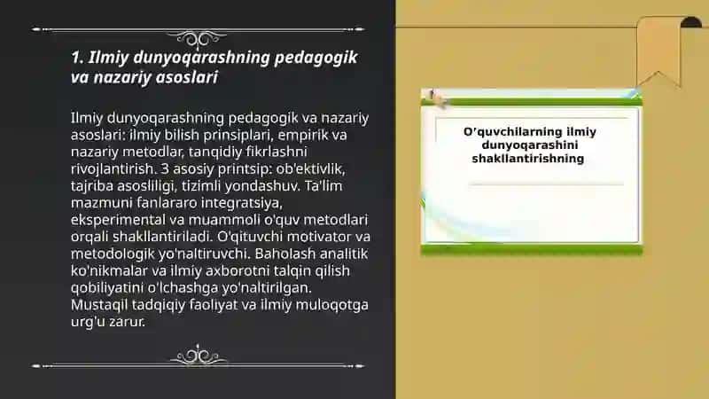 Ilmiy dunyoqarashni shakllantirish va o‘quvchilarni aqliy tarbiyalash 3
