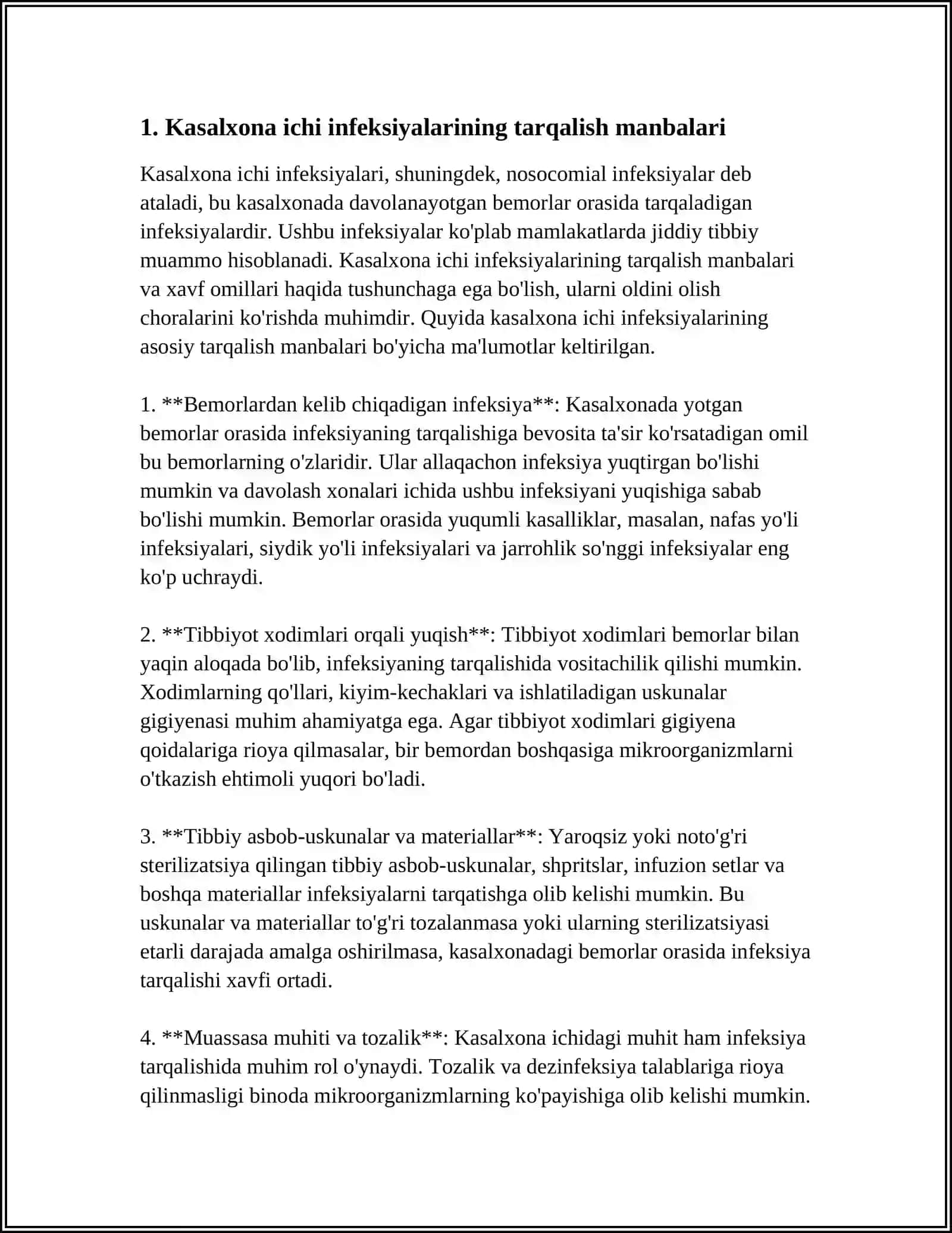 KASALXONA ICHI INFEKSIYASILARINGING KELIB CHIQISHI UCHUN HAVO MUHITNING BAKTERIOLOGIK IFLOSLANGANLIGINING AHAMIYATI 3
