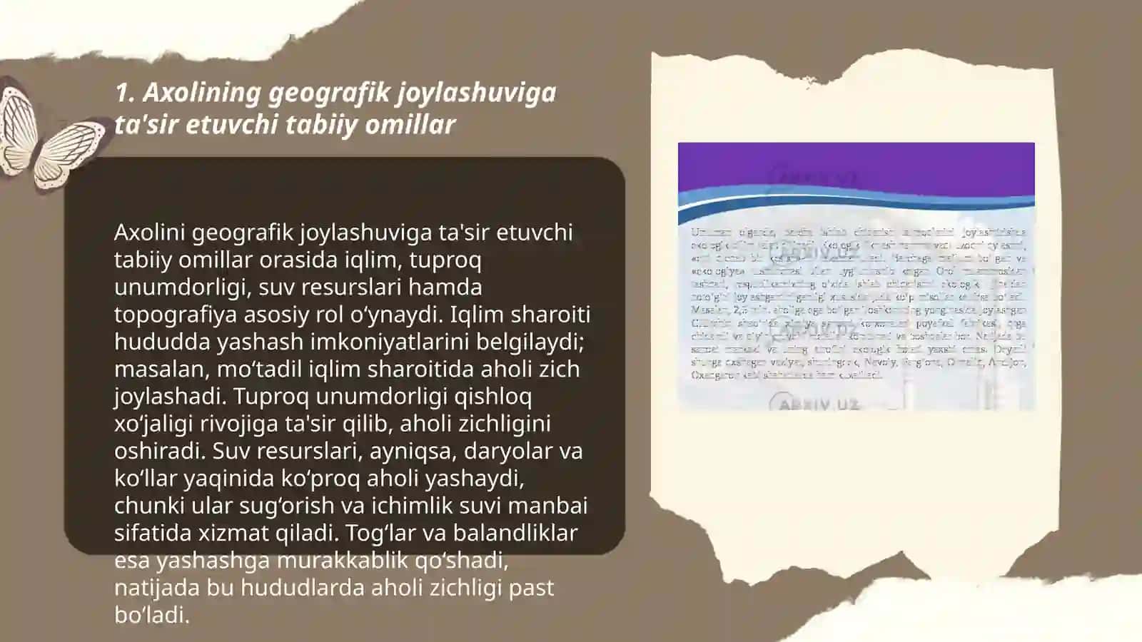 Axolining xududiy joylashuvining tabiiy iqtisodiy asoslari 3