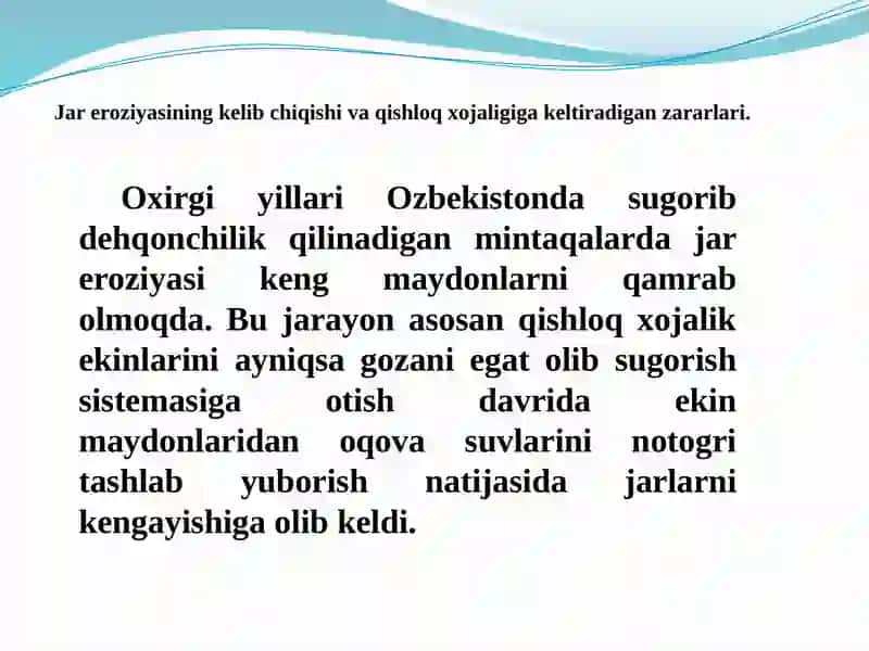 Jar eroziyasi va unga qarshi kurash chora-tadbirlari 3