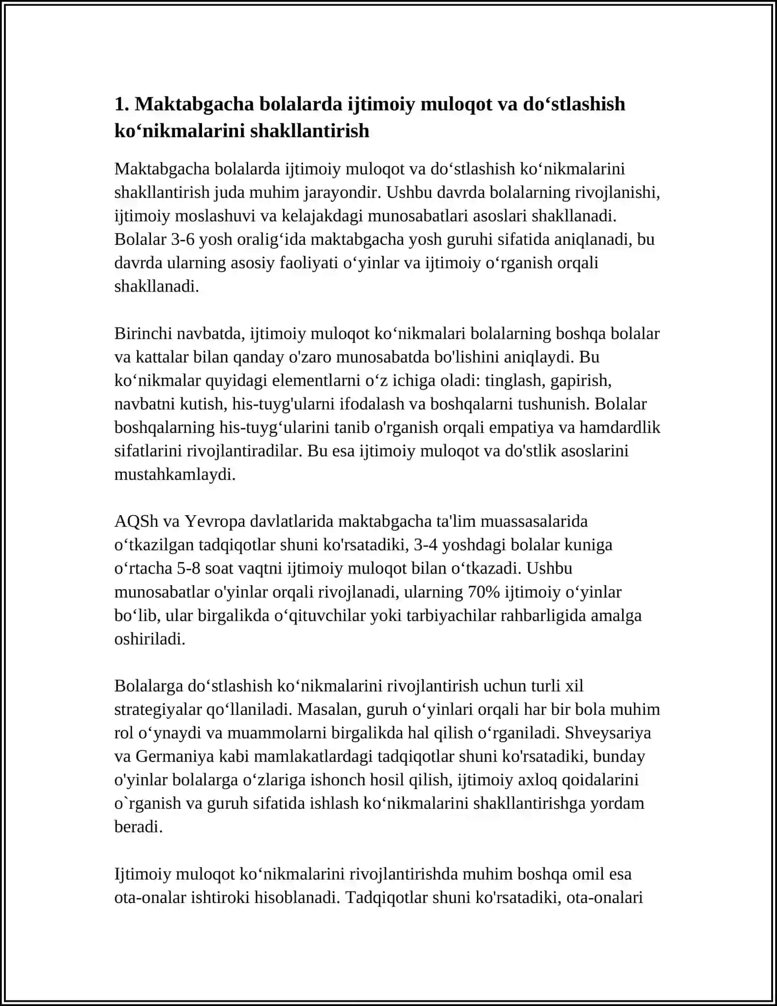 MAKTABGACHA BOLALAR MOSLASHISHI KOʻNIKMASINI SHAKLLANTIRISH 3