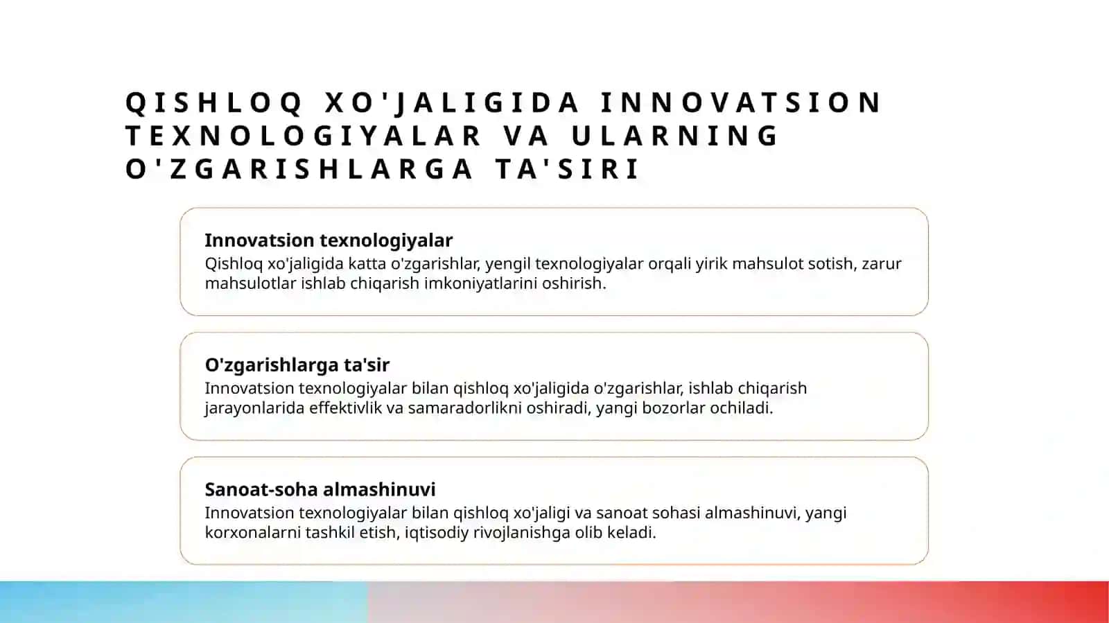 Mustaqillik yillarida qishloq xoʻjaligi va sanoatdagi oʻzgarishlar 3