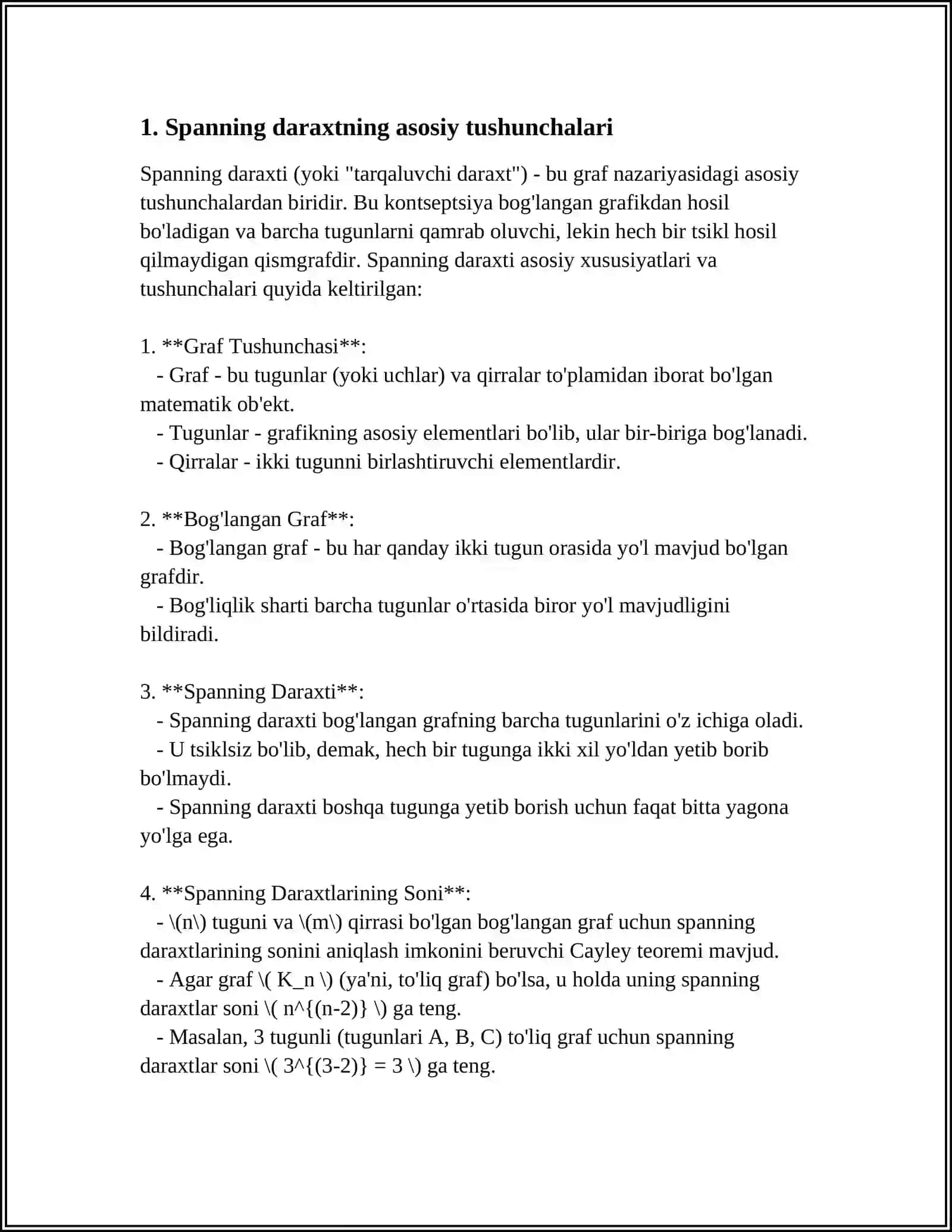 SPANNING TREE VA UNING AHAMIYATI 3