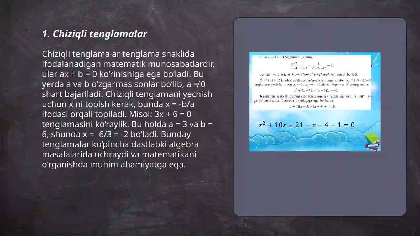 Chiziqli Tenglamalar 3