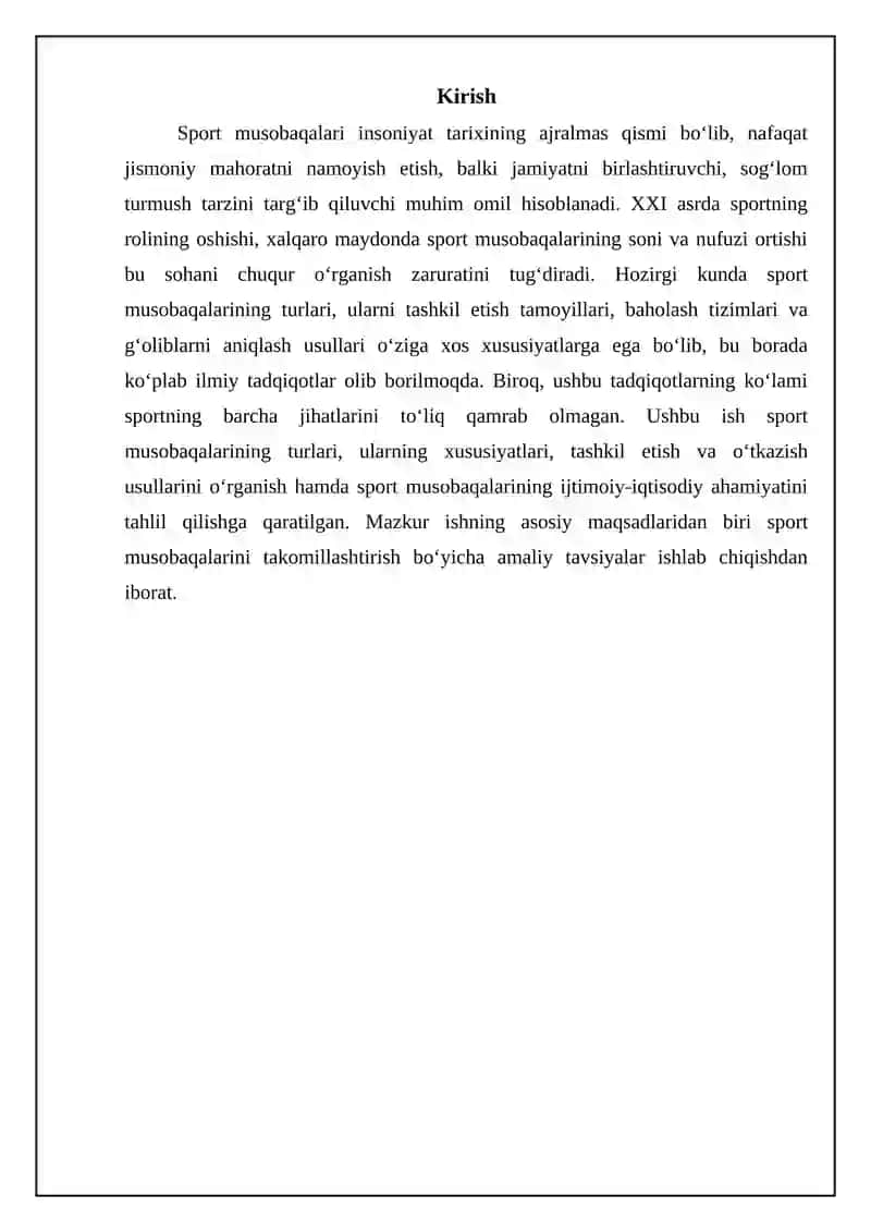 Sport musobaqalari turlari va xususiyatlari 3