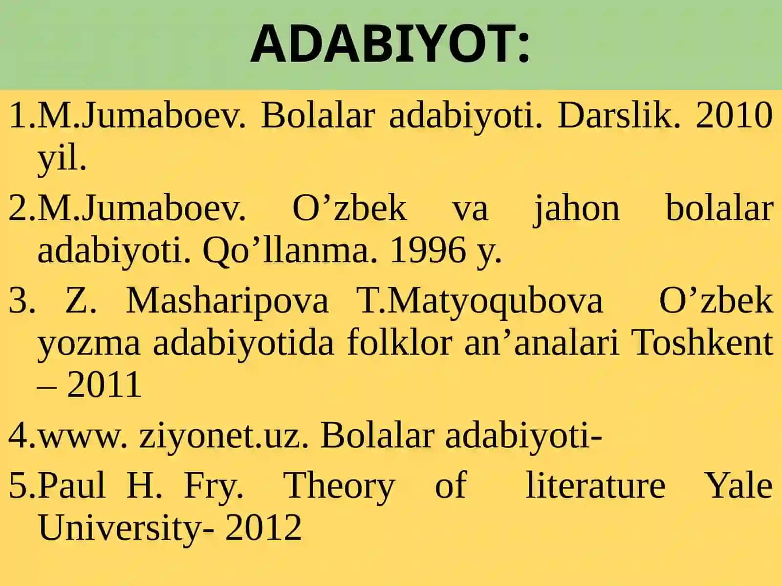 Bolalar kitobxonligi va uning bolalaradabiyotiga munosabati 3