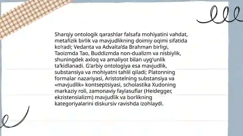 Falsafaning mohiyatiga oid Sharq va Gʻarb mutafakkirlari ta'riflarini tasniflash 3