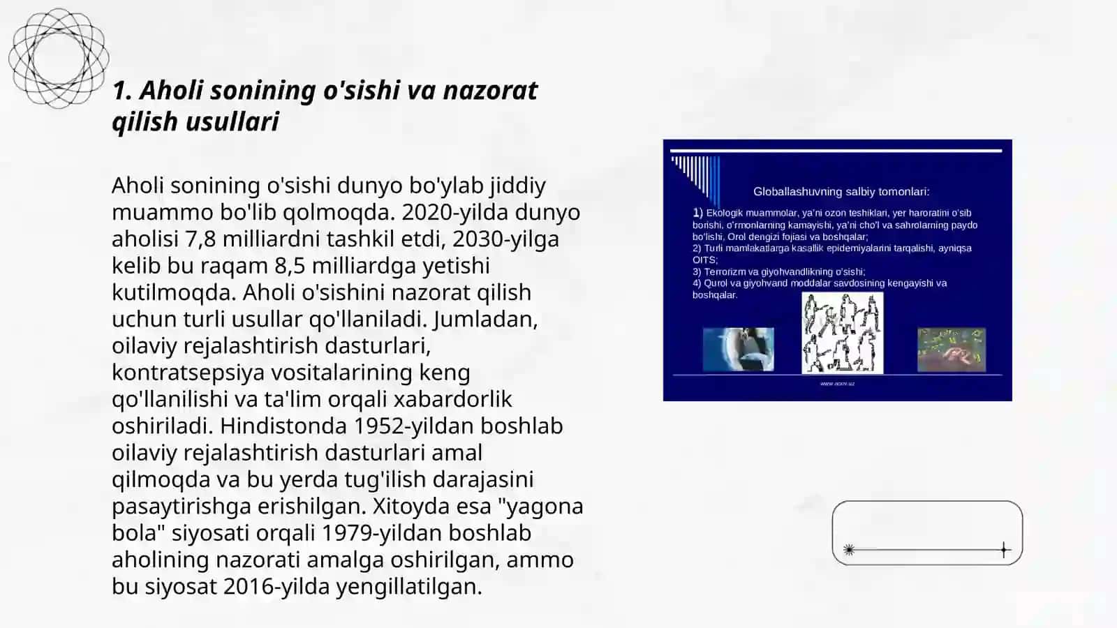 Aholi sonining o'sishi va nazorat qilish usullari 3