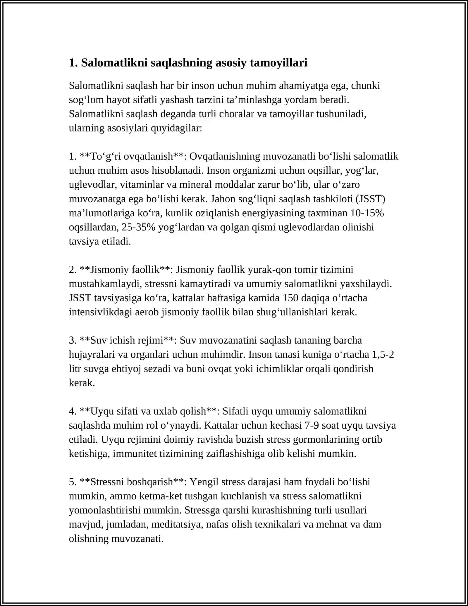 TABIIY-ILMIY SAVODXONLIKDA SALOMATLIK VA KASALLIKGA OID KONTEKSLARGA USLUBIY ISHLANMA TAYYORLASH 3
