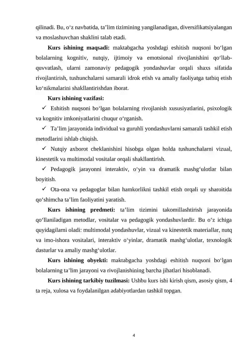 Maktabgacha yoshdagi eshitishida nuqsoni bo‘lgan shaxslarning ta’lim tizimini takomillashtirish 3