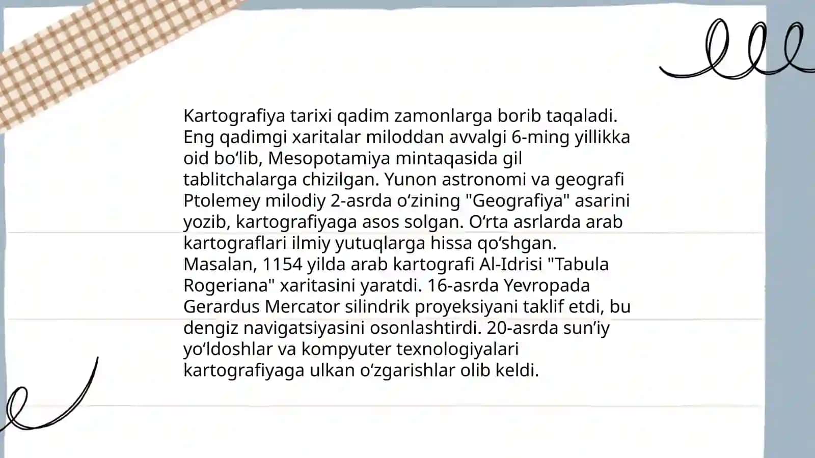 Karta va kartografiya haqida tushuncha 3