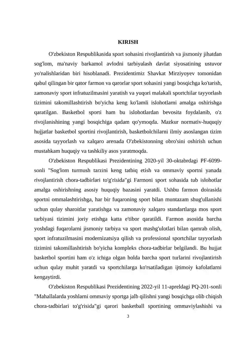 Basketbolchilar tayyorlashning turlari va bosqichlari 3