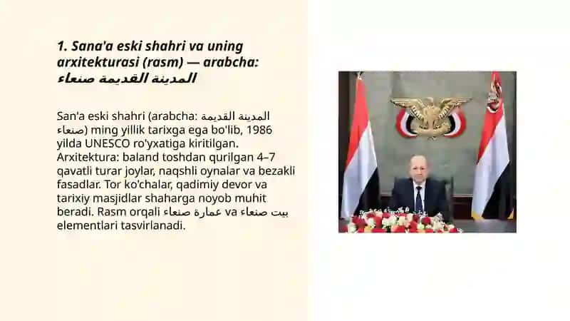 Sana'a eski shahri va uning arxitekturasi (rasm) 3