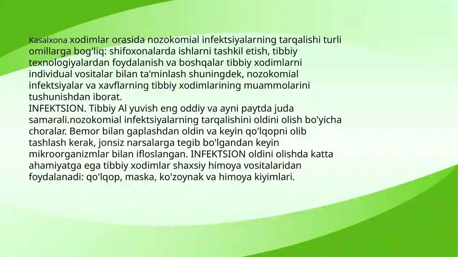 Kasalxonaichki infektsiyalarinikelib chiqishi uchun xavomuhitining bakteriologik ifloslanishining axamiyati 3