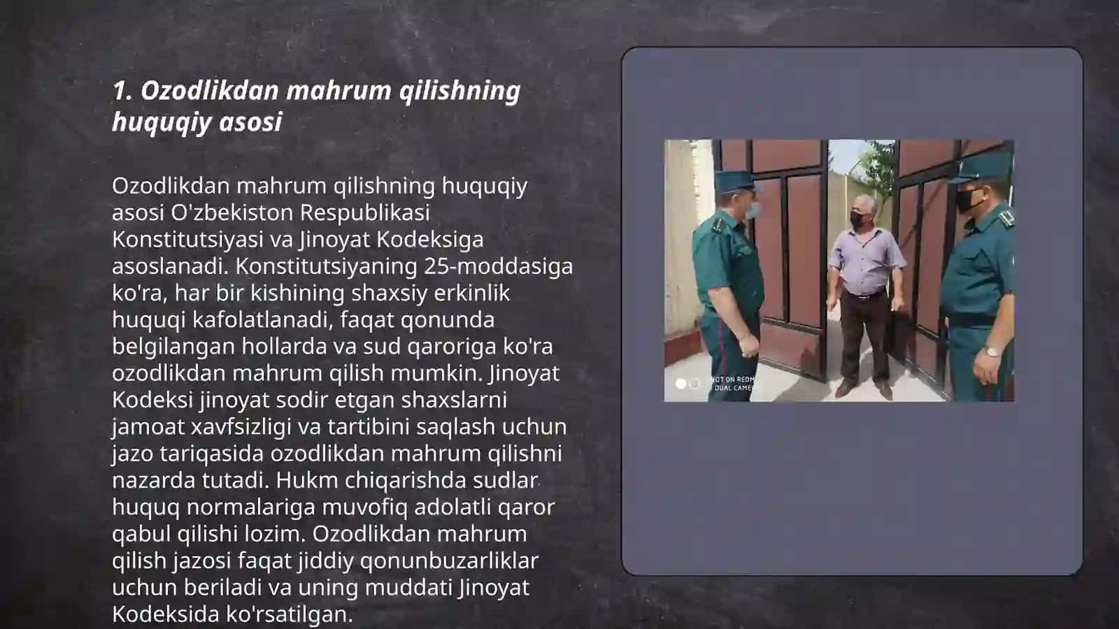 Ozodlikdan mahrum qilish tariqasidagi jazoni ijoro etish 3