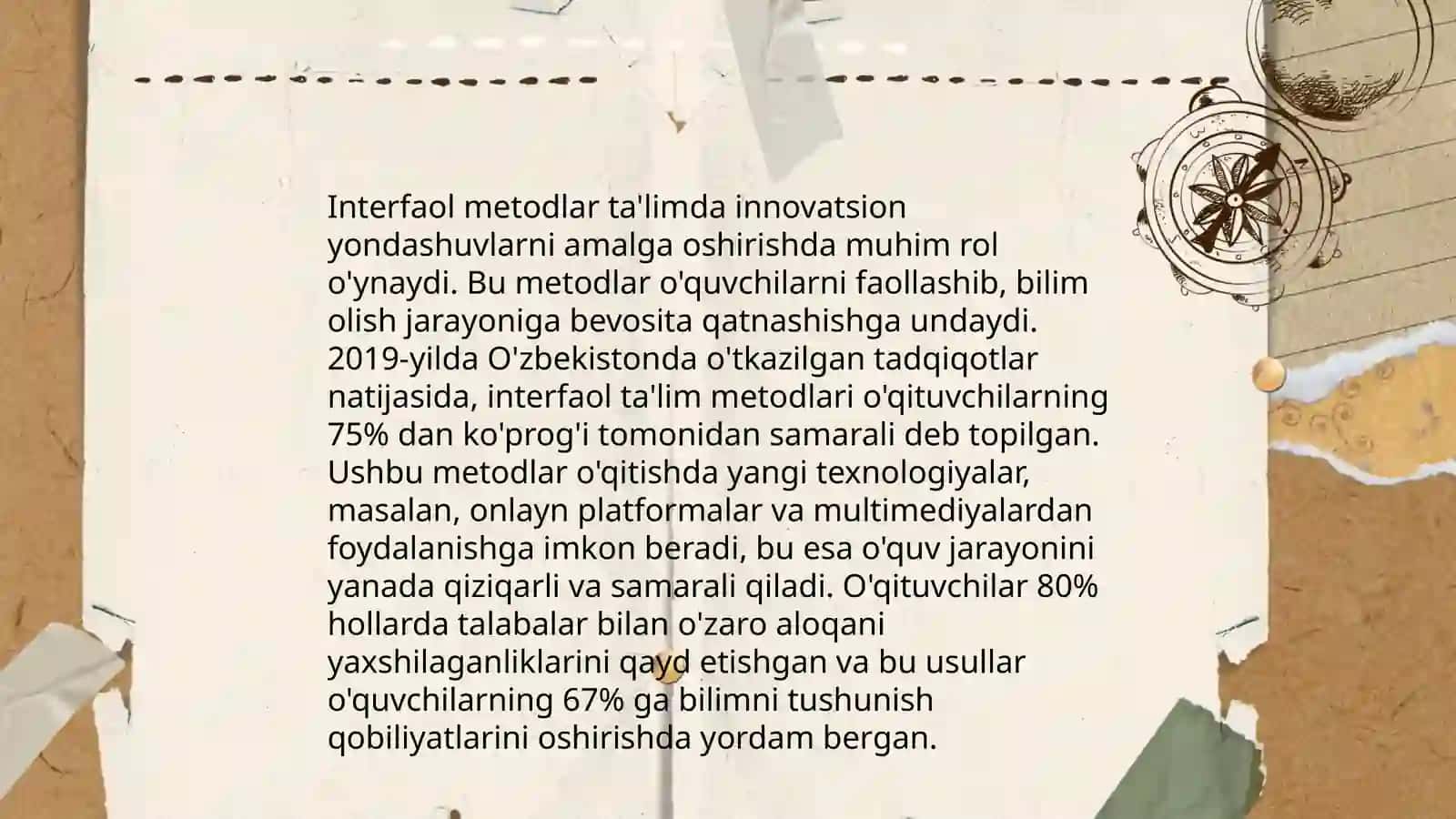 Tarbiya fanini oʻqitishda interfaol metodlardan foydalanish imkoniyatlari 3