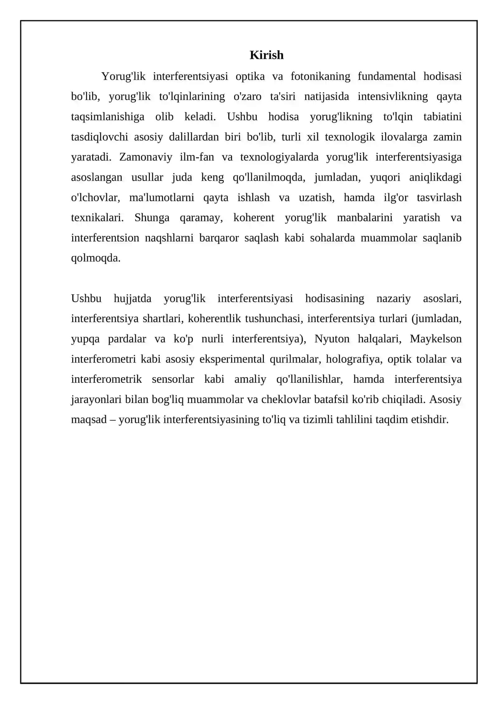 Yorugʻlik interferensiyasi 3