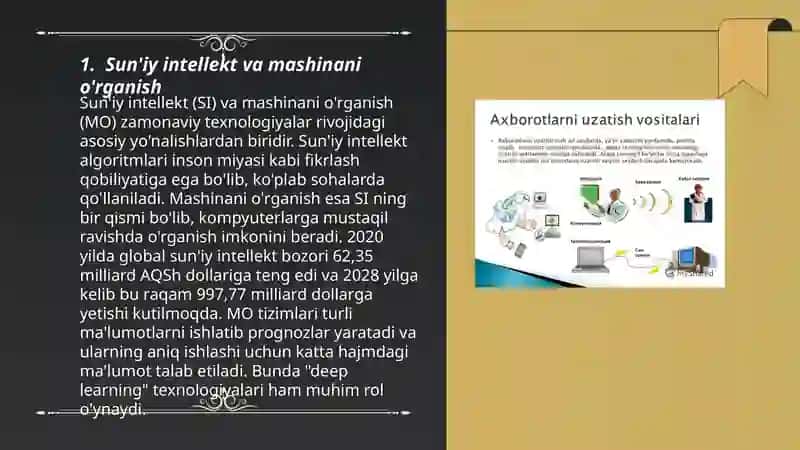 Sun'iy intellekt va mashinani o'rganish 3