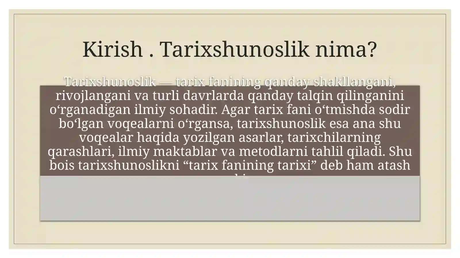 Tarixshunosliknima? Asosiy tushunchalar 3