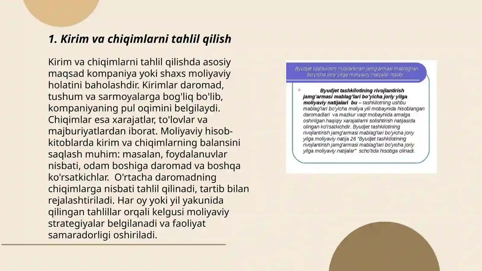 Harajatlar hisobi 3