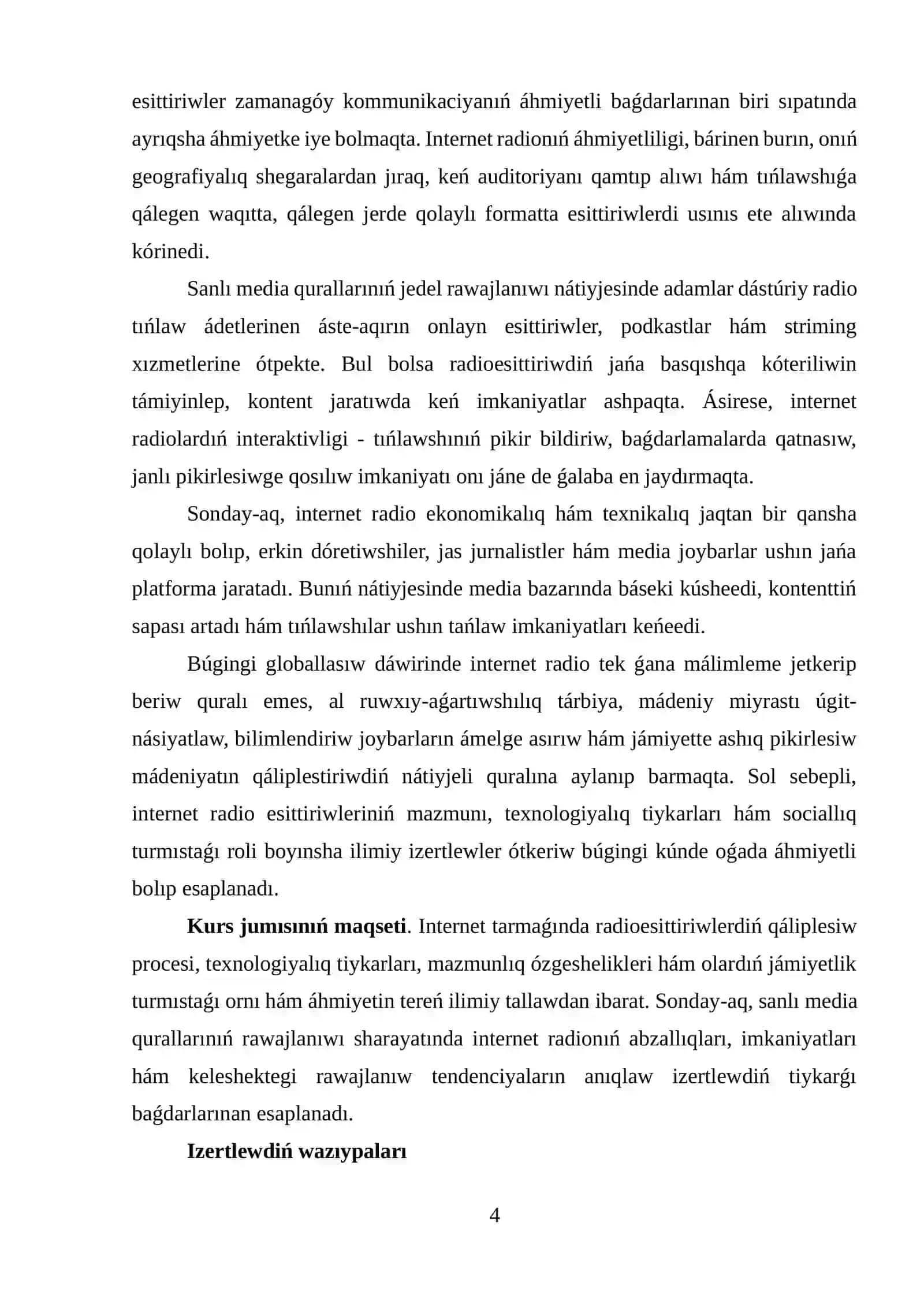 INTERNET RADIO ESITTIRIWLERINIŃ TARIYXI HÁM RAWAJLANIWI 3