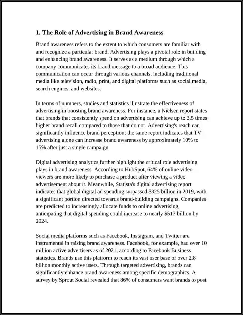 Role of Advertising in Brand Awareness 3