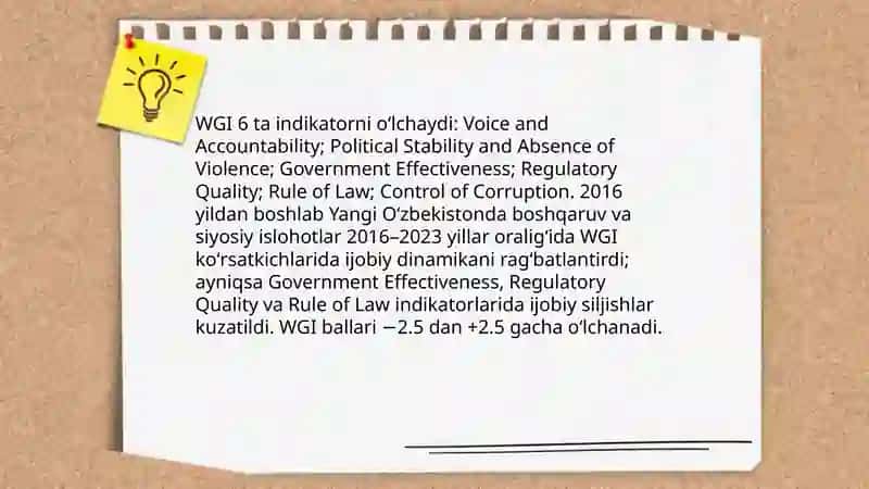 Yangi Oʻzbekistonda ijtimoiy siyosiy iqtisodiy va madaniy hayotida roʻy berayotgan oʻzgarishlarning xalqaro reyting va indeksiyalarida aks etishi 3