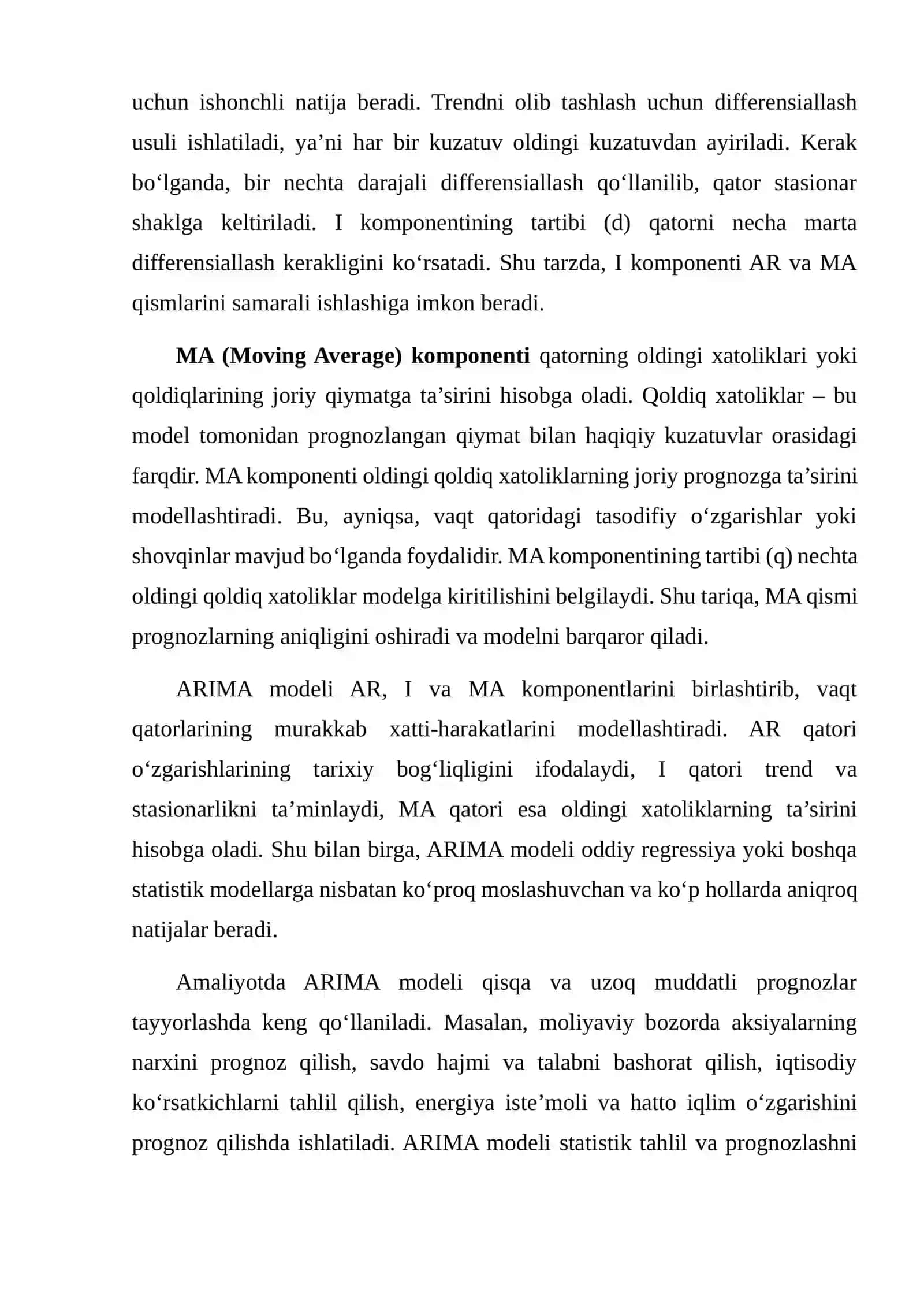 ARIMA modellari va ularni amaliyotda qo'llash 3