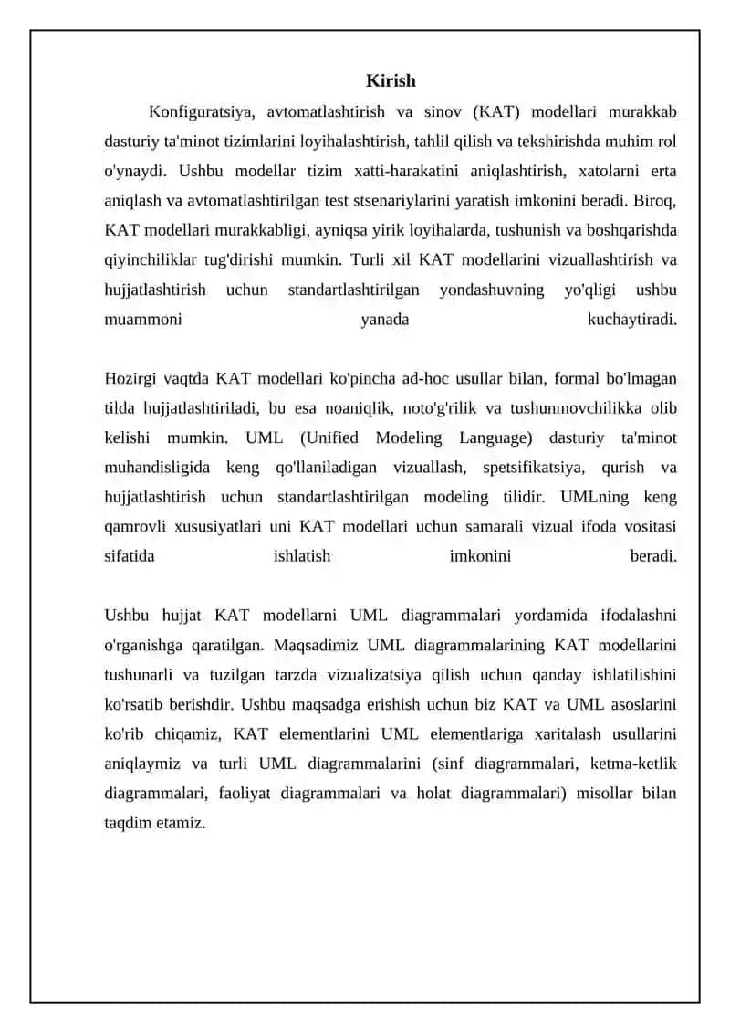 KAT modellarini UML diagrammasi yordamida tasvirlash 3
