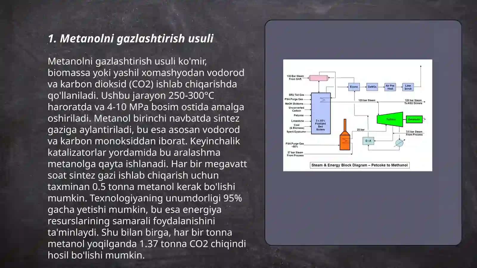 Metanol ishlab chiqarish usullari 3