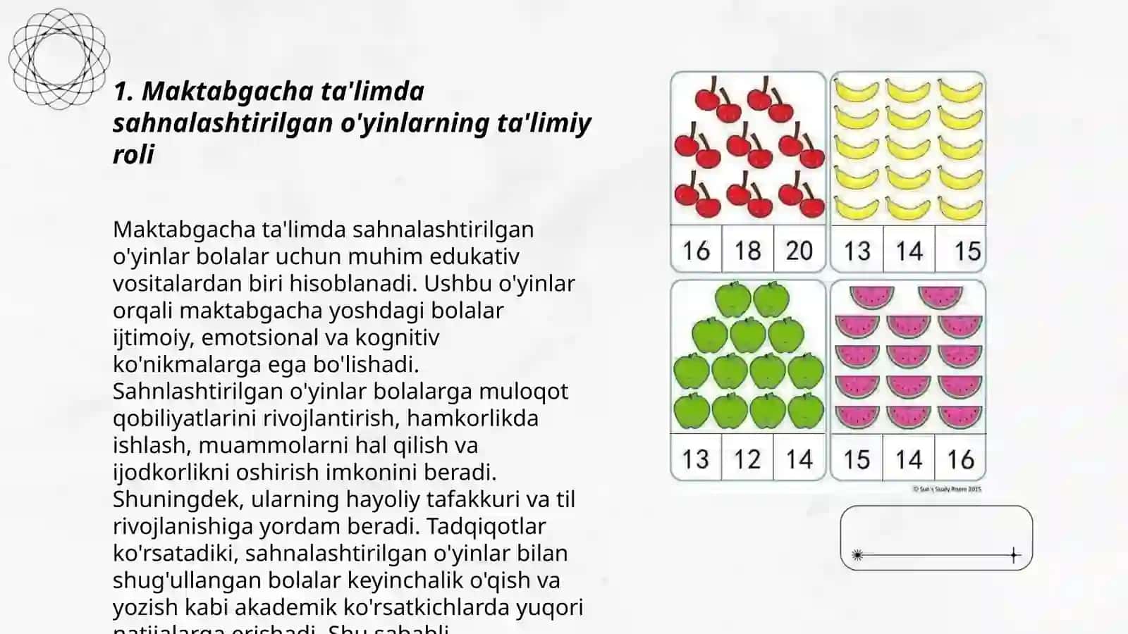 Maktabgacha ta'limda sahnalashtirilgan o'yinlarning ahamiyati 3