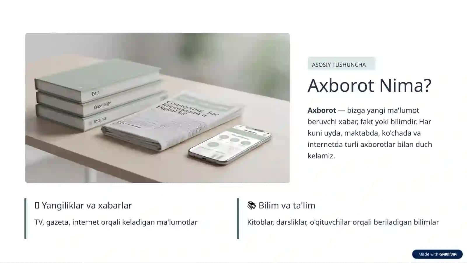 Ishonchli va Ishonchsiz Axborotlar 3