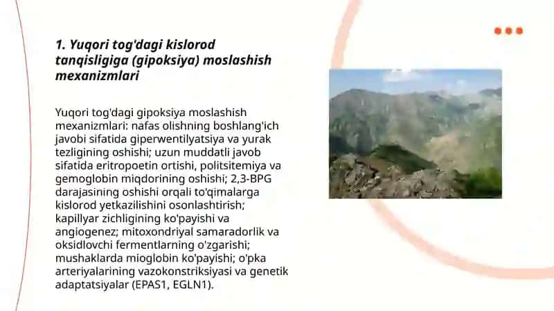 Yuqori tog' sharoitiga moslashish 3