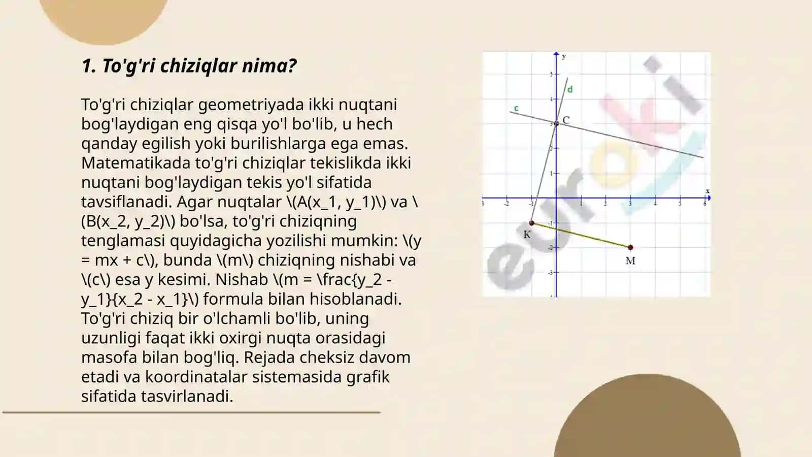 To'g'ri chiziqlarning parallel va perpendikulyarlik shartlari 3