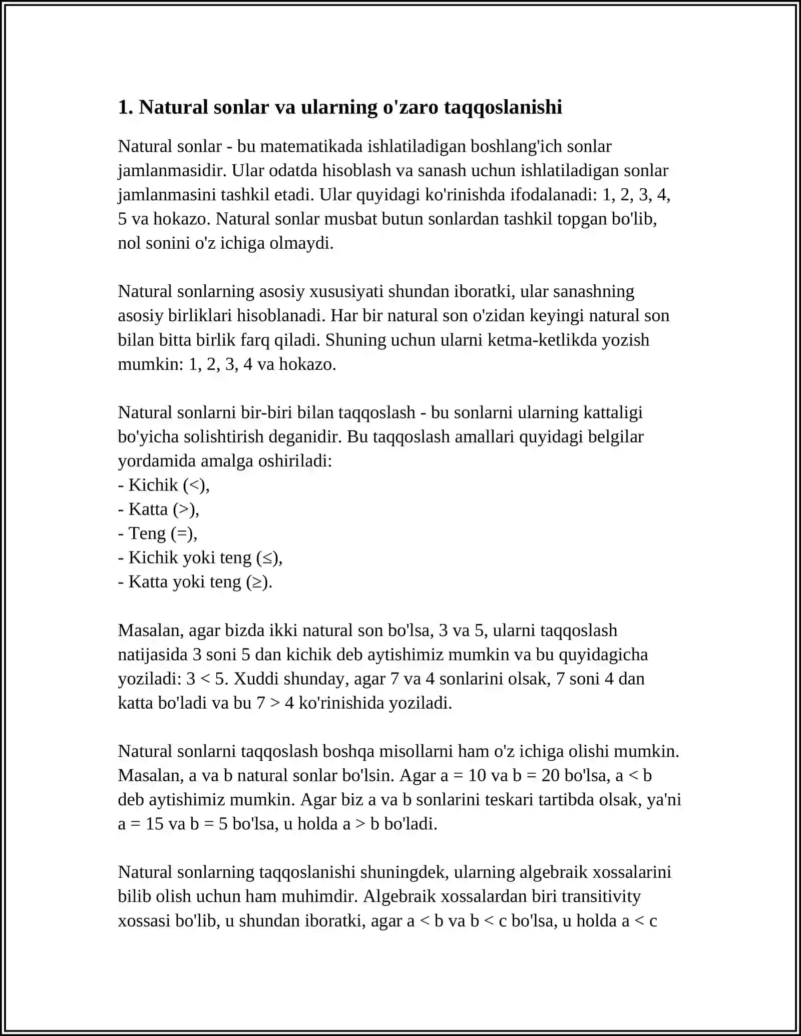 1-SINFDA MATEMATIKADAN DARS TURLARI 3