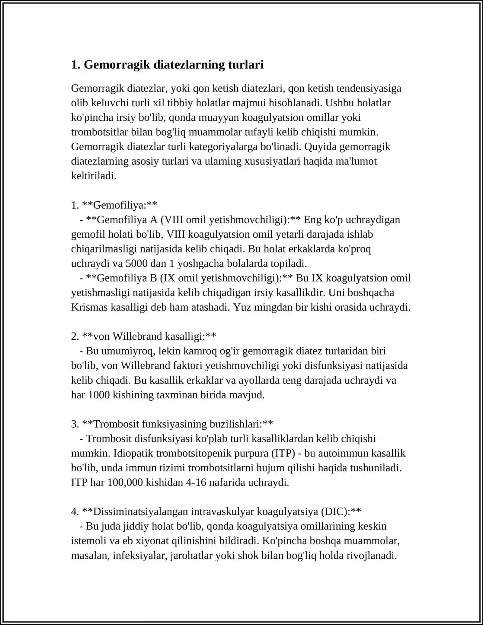Gemoragik diatezlarning turlari 3