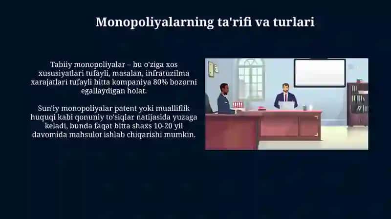 Monopoliyani tartibga solish va adolatli raqobatni taʼminlash siyosati 3