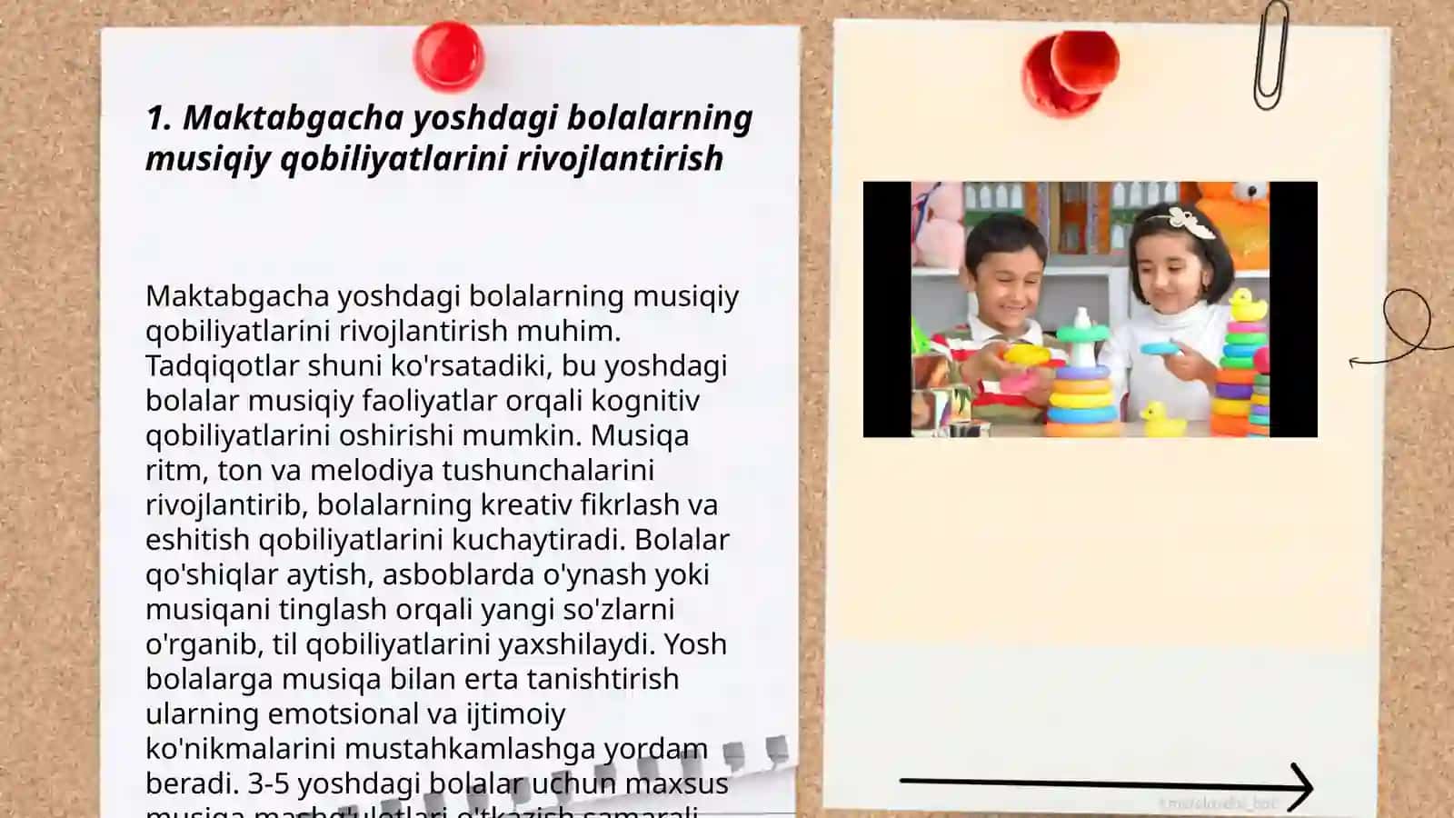 Maktabgacha ta’lim tashkilotlarida musiqa mashğulotlarini tashkil etish 3