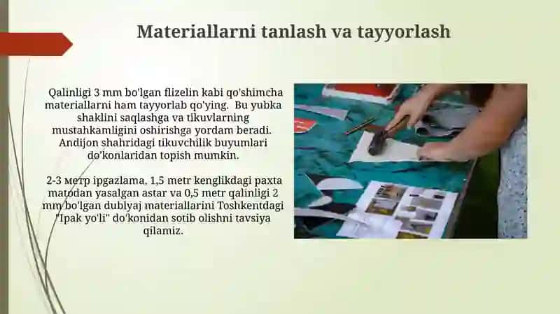 Qiz bolalar yupkalari uchun texnologik xaritasini tuzish.maketini tikish 3