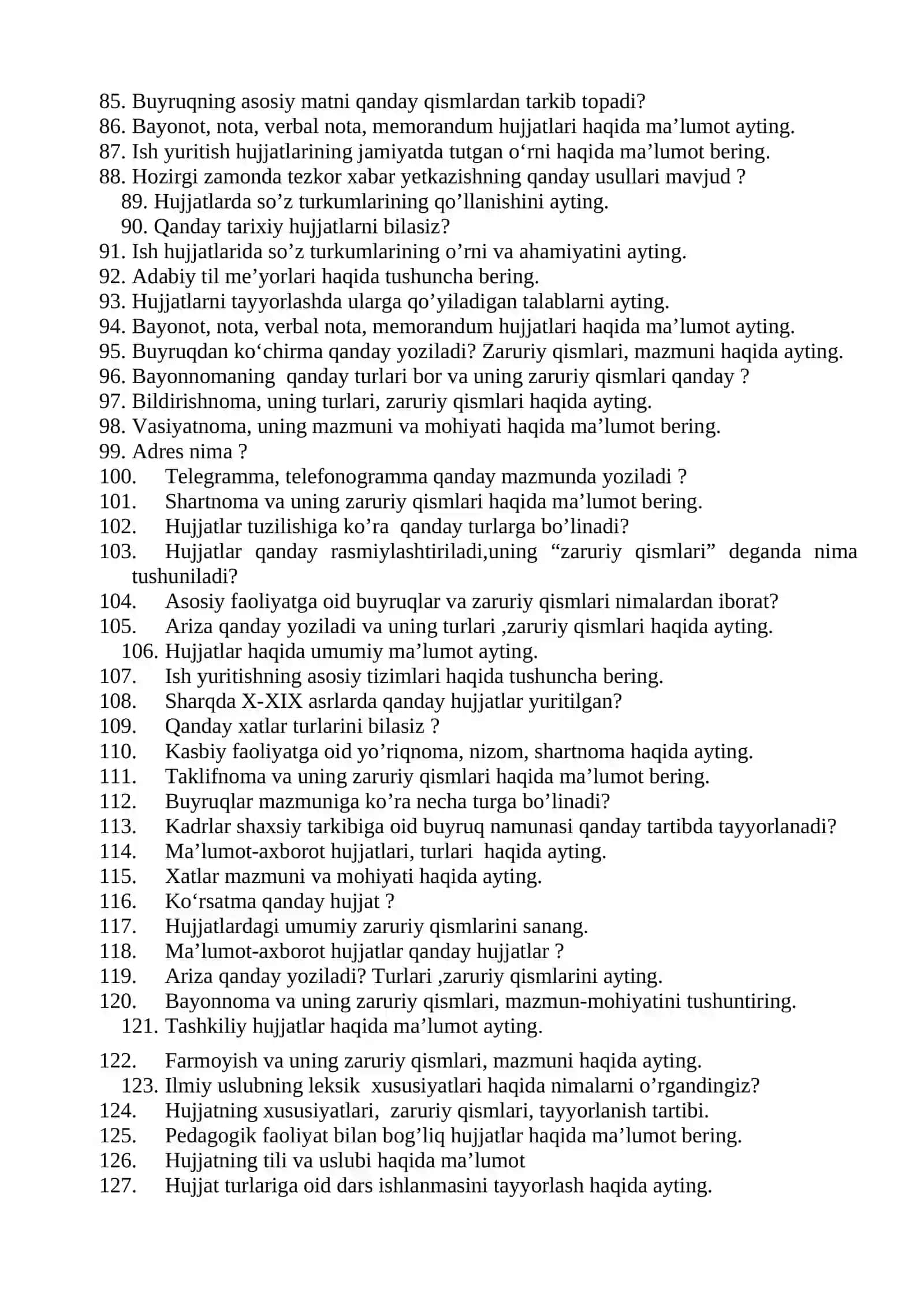 Diplomatik yozishmalar haqida ayting 3