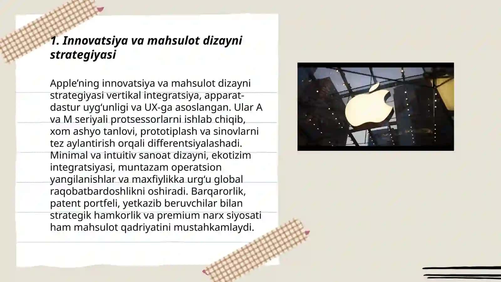Innovatsiya va mahsulot dizayni strategiyasi 3