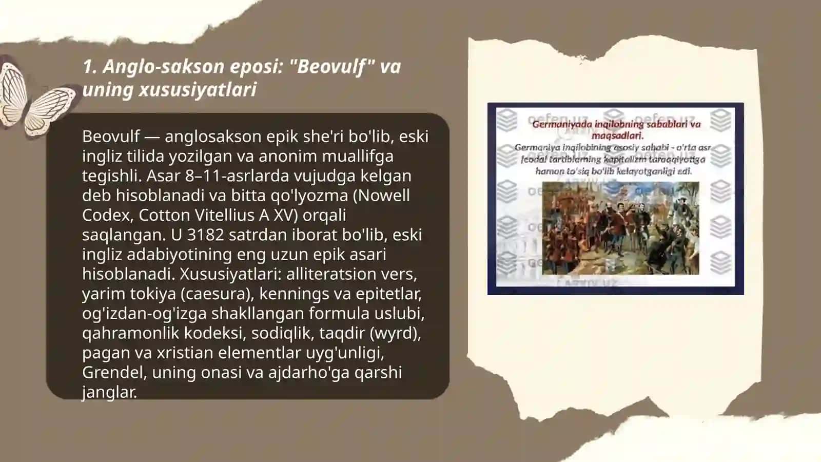 Oʻrta asrlar Yevropa xalqlari eposi 3