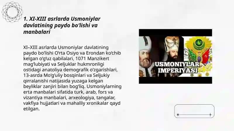 Xl-Xlll asirlarda Usmoniylar davlati 3