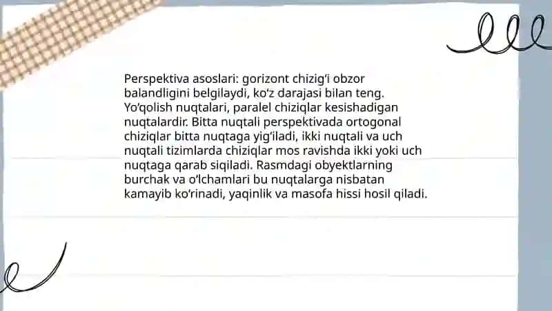 Perspektiv tasvir yasash usullari 3