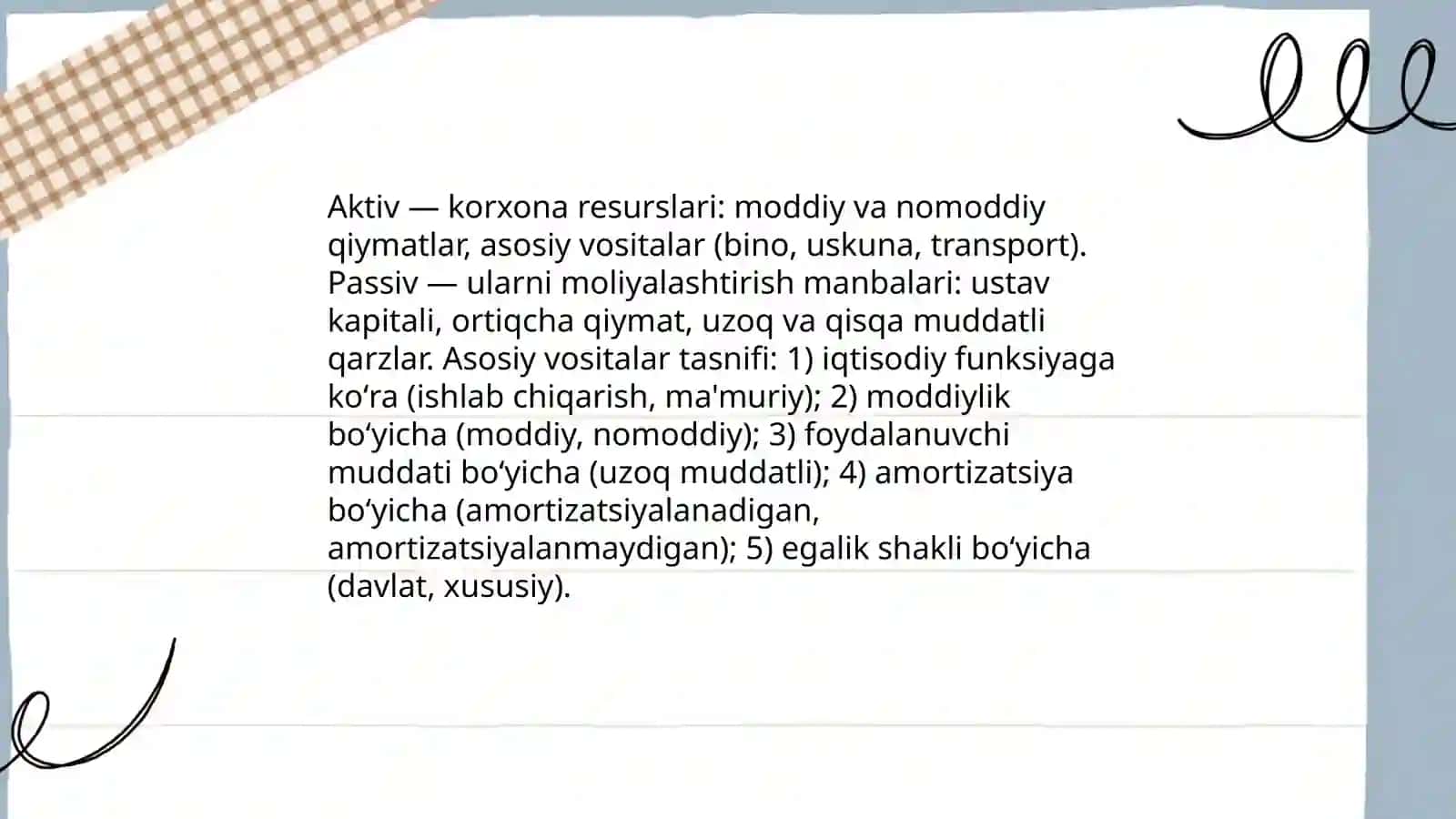 Aktiv passiv asosiy vositalar tahlili 3