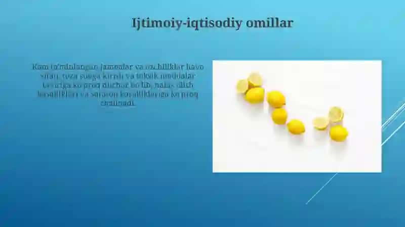 Aholi salomatligiga ta'sir etuchi omillar 3