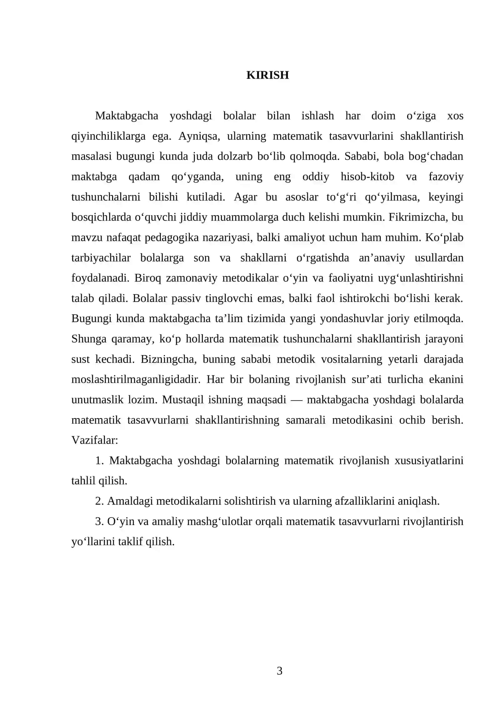 Maktabgacha yoshdagi bolalarda matematik tasavurlarini shakllantirish metodikasi 3
