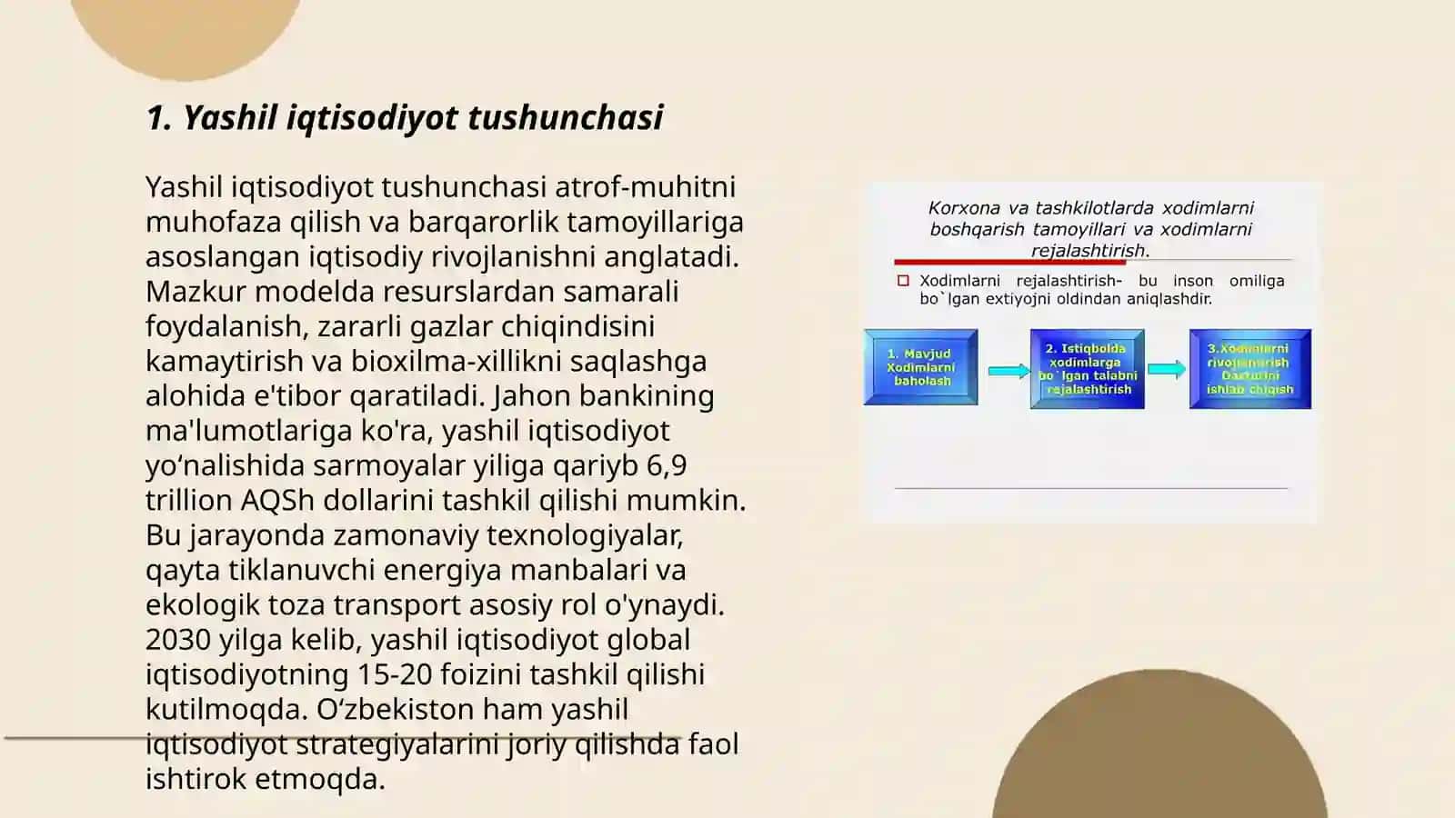 "Yashil" iqtisodiyotni yaratish va faoliyat yuritish asoslari 3
