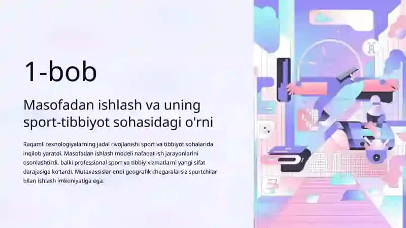 Masofadan ishlash. Sport va tibbiyotda texnologiyalar 3